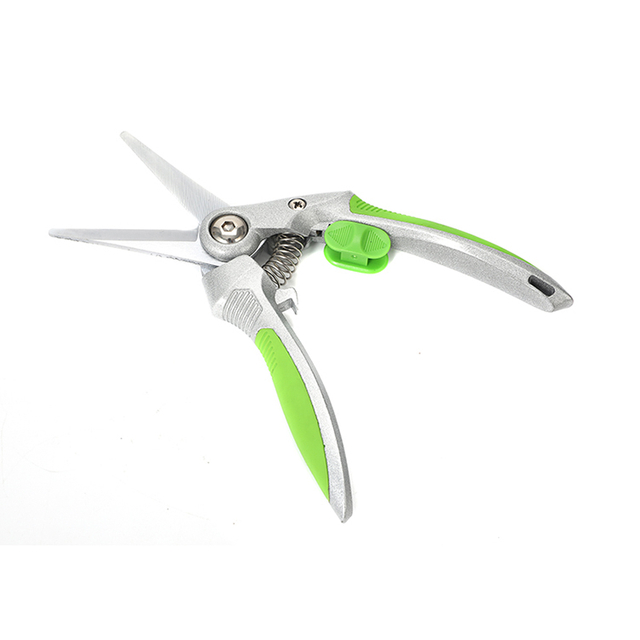 RC121C Precision Flower Pruner - Heavy Duty Pruning Shears with Smart Lock & Ergonomic Aluminum Handle, Non-Slip TPR Grip for Tiny Branches