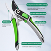 RC123A 20MM Heavy-Duty Bypass Pruner – Ergonomic Aluminum Handle with TPR Grip, One-Button Lock & Size Control, Ideal for Live Branches, Non-Slip Texture, Professional Gardening TooL