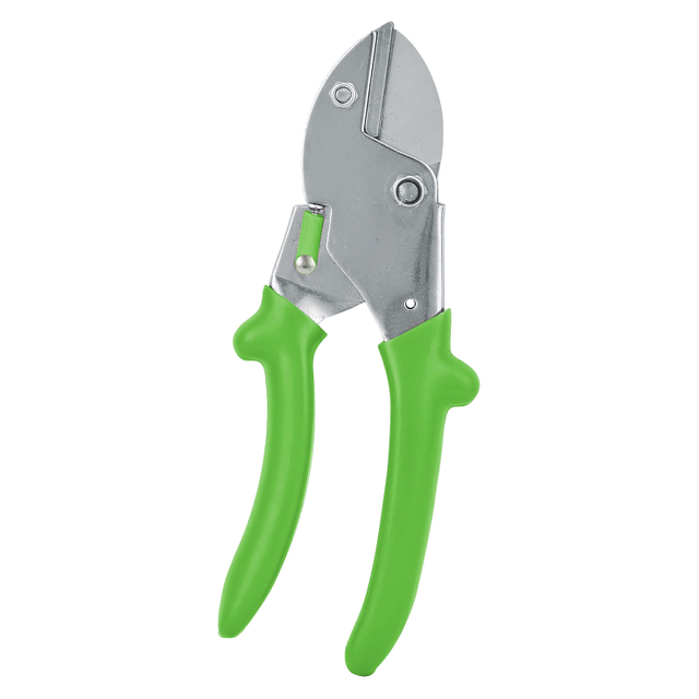 Professional Garden Shear Steel Anvil Pruner - 15mm Capacity, Chrome Plated Anti-Rust Blade