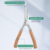Premium Traditional Wood Handle Hedge Shears - Chrome Plated Blades, China Ash Wood Handle, Professional Garden Trimmer