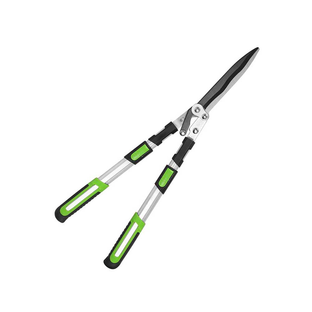 Premium Telescopic Hedge Shear - HRC50-60 Teflon Coated Blade, Adjustable Aluminum Pole (715-835mm), Anti-Slip Grip
