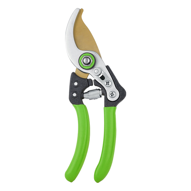 Titanium-Coated Premium Pruner - 15mm Cut Capacity, HRC50 Blade, Lightweight Aluminum Handle, 276g