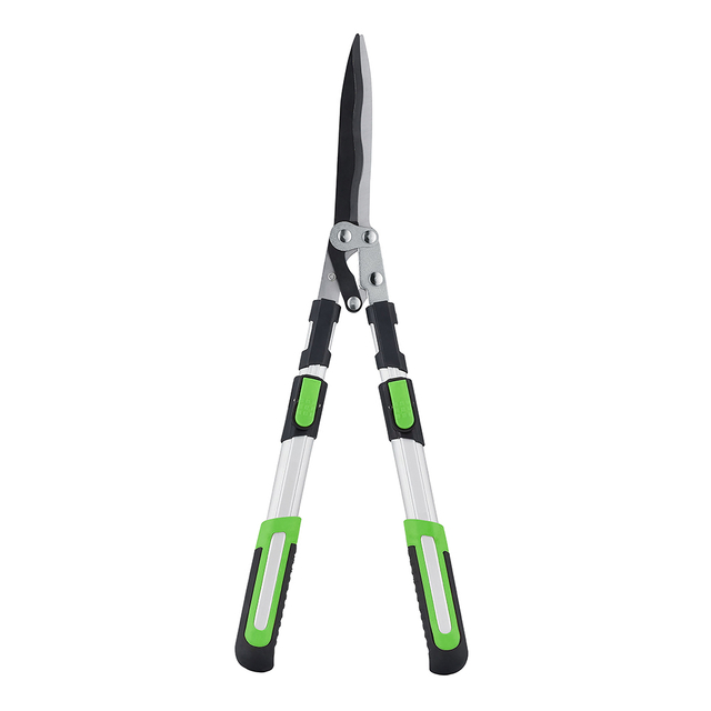 Premium Telescopic Hedge Shear - HRC50-60 Teflon Coated Blade, Adjustable Aluminum Pole (715-835mm), Anti-Slip Grip
