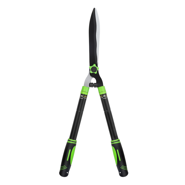 Telescopic Hedge Shears with Wavy Teflon Coated Blade