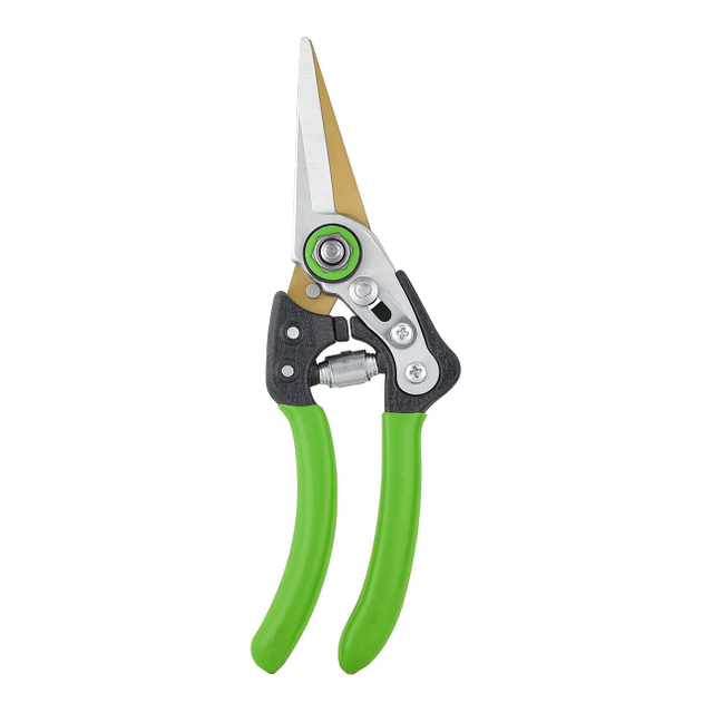 Premium Titanium-Coated Pruning Shears - HRC50 Blade, 15mm Capacity, Ergonomic 256g Design