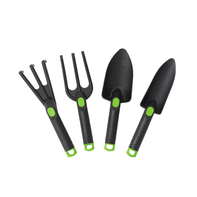 4-Piece Garden Hand Tool Set with Nylon Body & PVC Grip