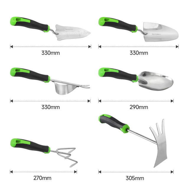 Polished Stainless Steel Garden Tool with PP+TPR Comfort Grip Handle for Digging & Planting