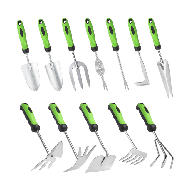 Polished Stainless Steel Garden Tool with PP+TPR Comfort Grip Handle