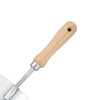 Polished Stainless Steel Tool with Ash Wood Handle for Gardening